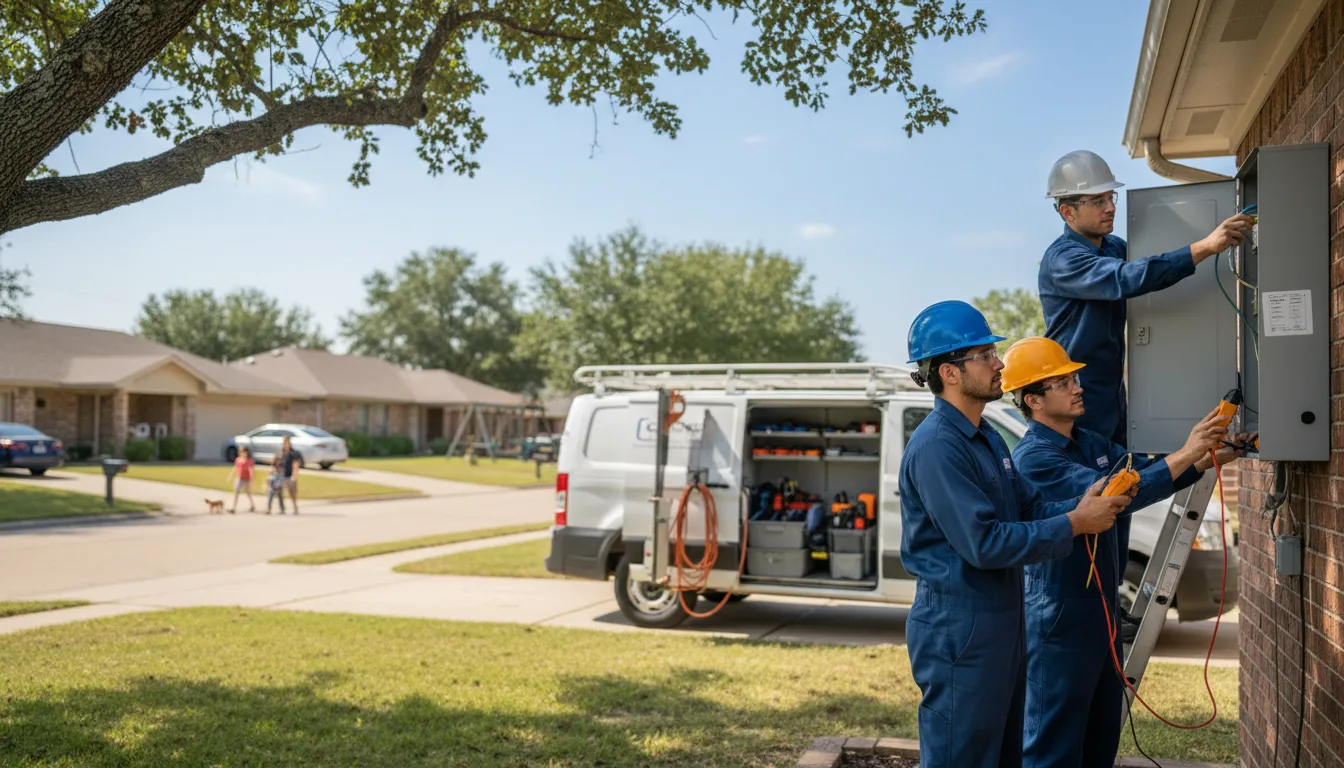 Certified electrician providing emergency electrical services in Inez, TX